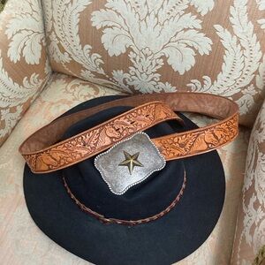 Hand Finished Vintage Leather Belt